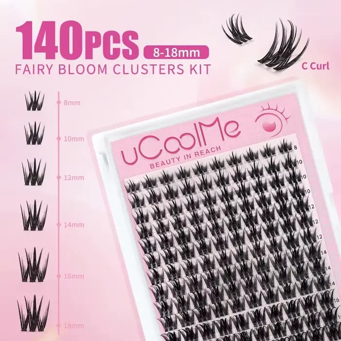 UCoolMe cils fée floraison Manga cils grappes Kit C Curl bricolage longue durée étanche Extension de