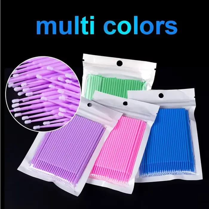 Brosse de nettoyage de cils, 100 pièces, Extension de cils, Micro coton-tige, microbrosse pour cils