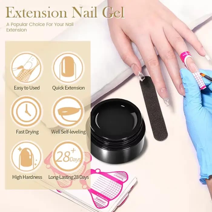Faillite N PRETTY-Gel dur blanc laiteux, MSI, extension d'ongles, vernis à ongles, acrylique transpa
