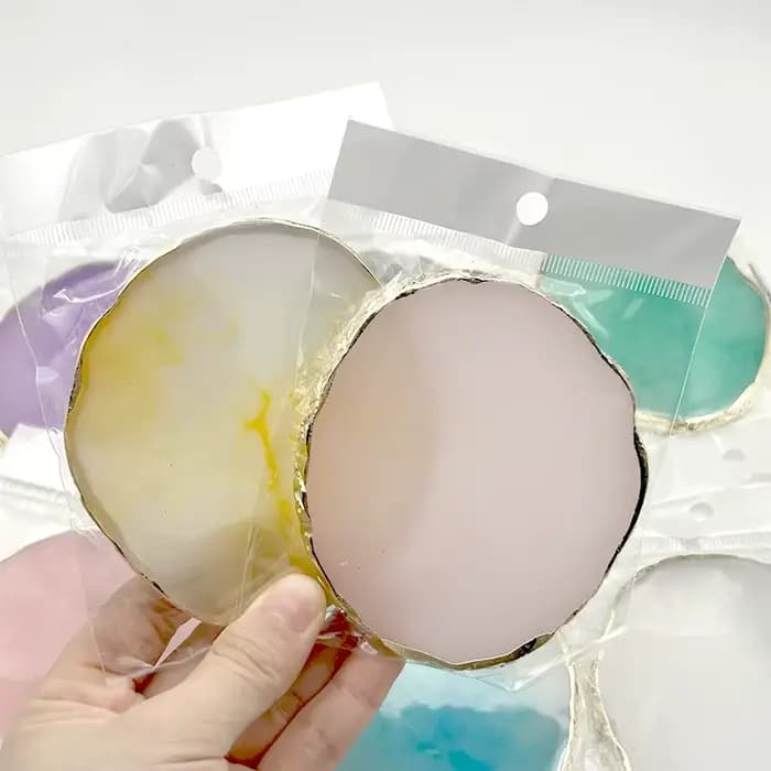 Palette ronde de couleur pour ongles, pierre d'agate en résine, vernis Gel, mélange de dessin, plaqu