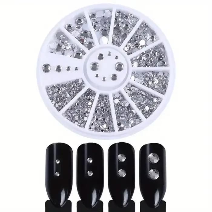 Pièces pour ongles, strass à paillettes, pierres précieuses en cristal, bijoux, perles, accessoires
