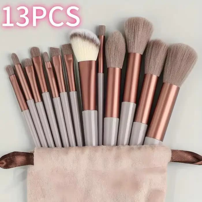 Ensemble de pinceaux de maquillage professionnels, 13 pièces, avec accessoires pour peaux mixtes, av