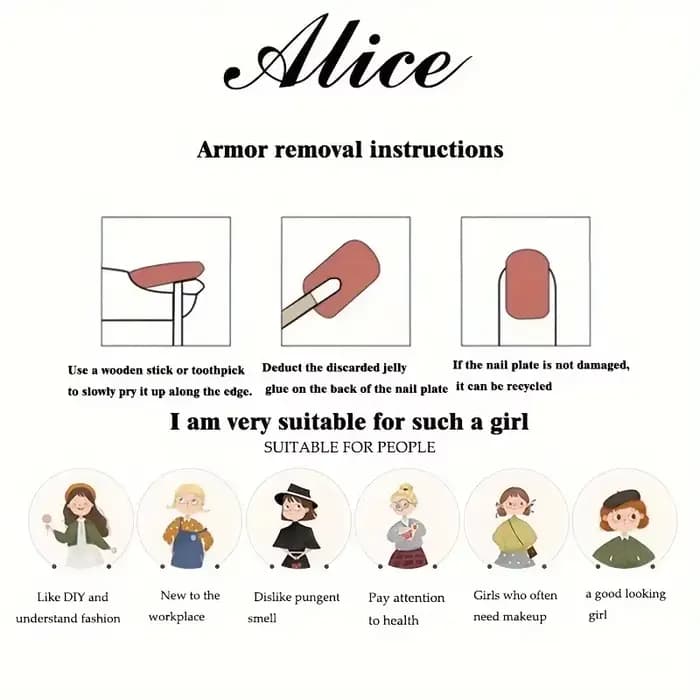 Conseils français presse sur ongles longs faux ongles noir blanc Anime bande dessinée conception cou