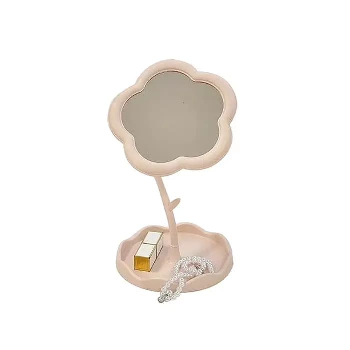 Miroir de maquillage de bureau en forme de tournesol, déhoussable et rotatif, pour la décoration int