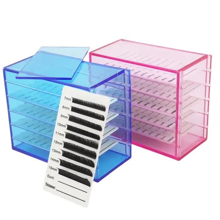 Boîte de rangement pour extensions de cils, porte-palettes en acrylique, outils de maquillage, fourn