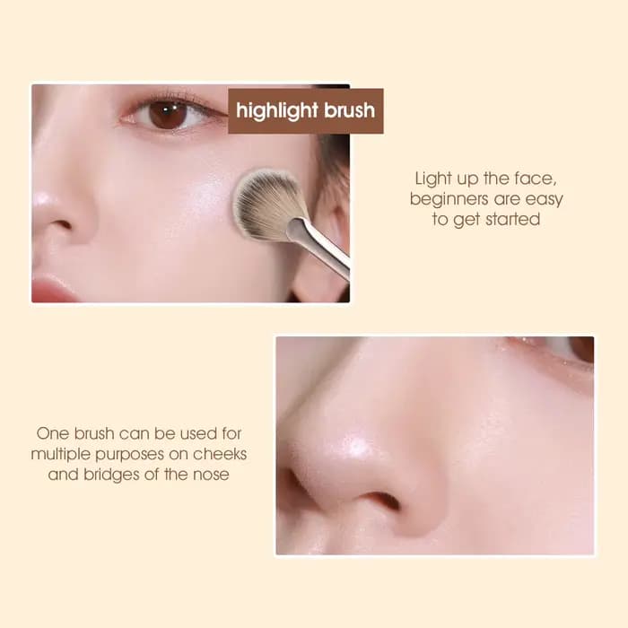 IMAGIC 1Pc mettant en évidence Blush brosse noir unique maquillage du visage doux professionnel de haute qualité multifonction outil de beauté cosmétique