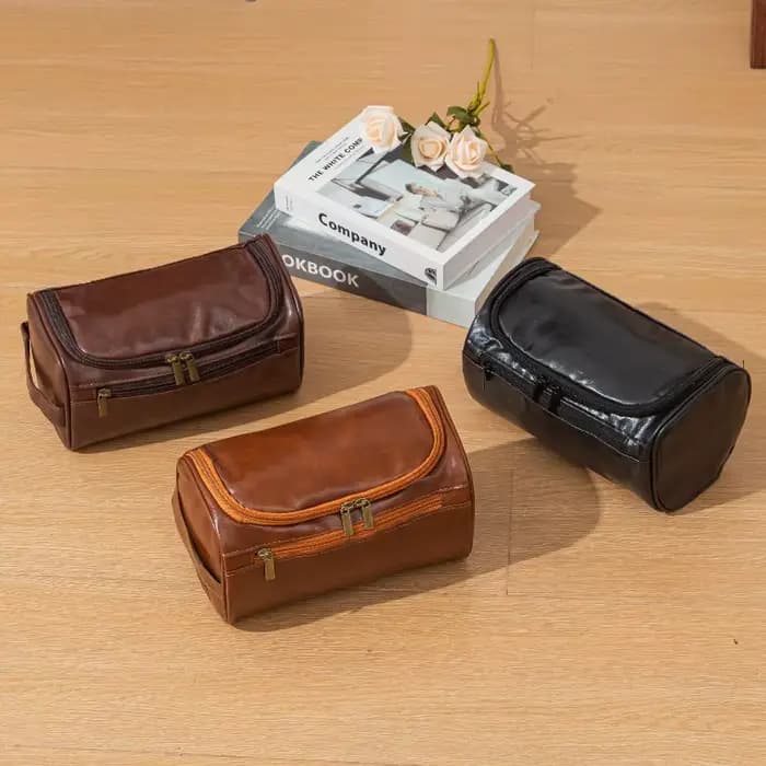 Trousse de Toilette en Cuir pour Hommes et Femmes