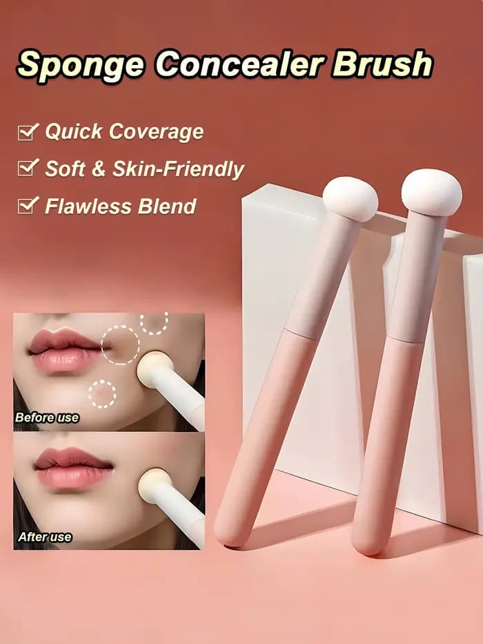 Brosse anti-cernes à pointe éponge à tête de champignon