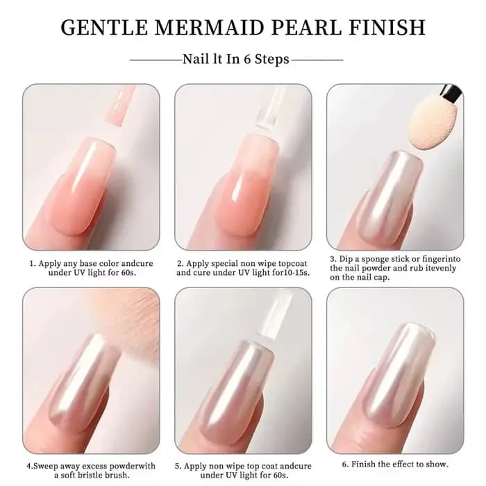 Poudre de cristal plaquée miroir pour Nail Art