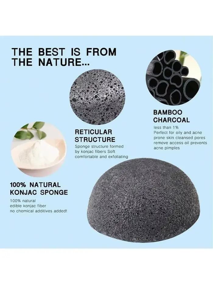 Éponge Konjac naturelle pour le visage