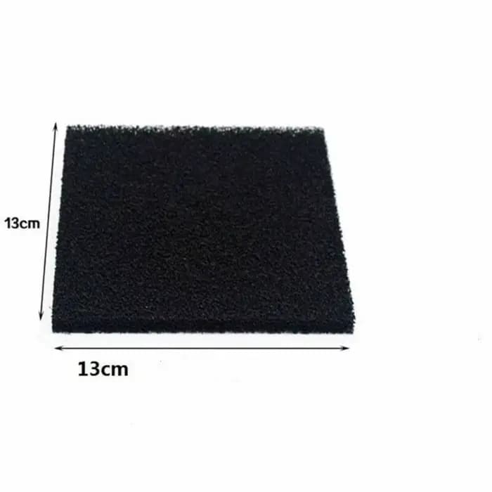 5 pièces de filtre en mousse de coton à charbon actif 10x130x130mm, utilisées pour absorber la fumée et purifier l'air.