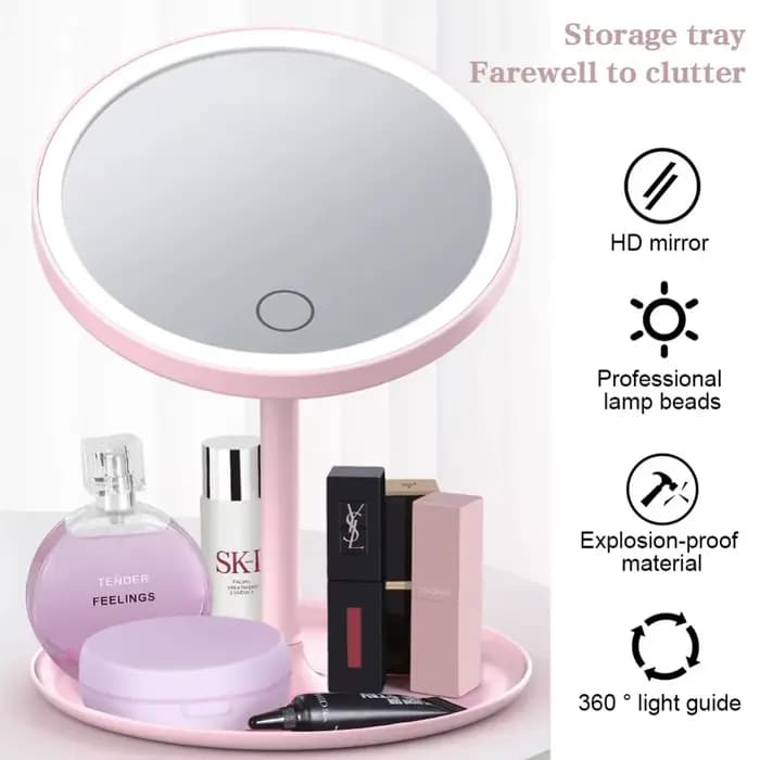 Allumez votre routine de beauté : miroir cosmétique LED avec fonctions dimmables