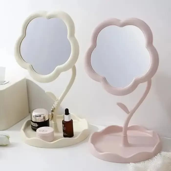 Miroir de bureau créatif en forme de fleur pour chambre d'étudiant, style Gao Yan, haute valeur esthétique, pour maquillage et décoration intérieure