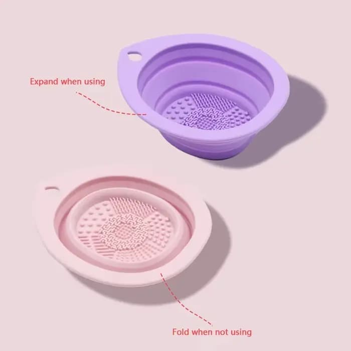 Nettoyeur de pinceaux de maquillage en Silicone