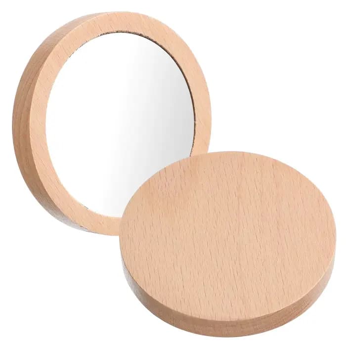 30 pièces de mini-miroirs de maquillage portables en bois