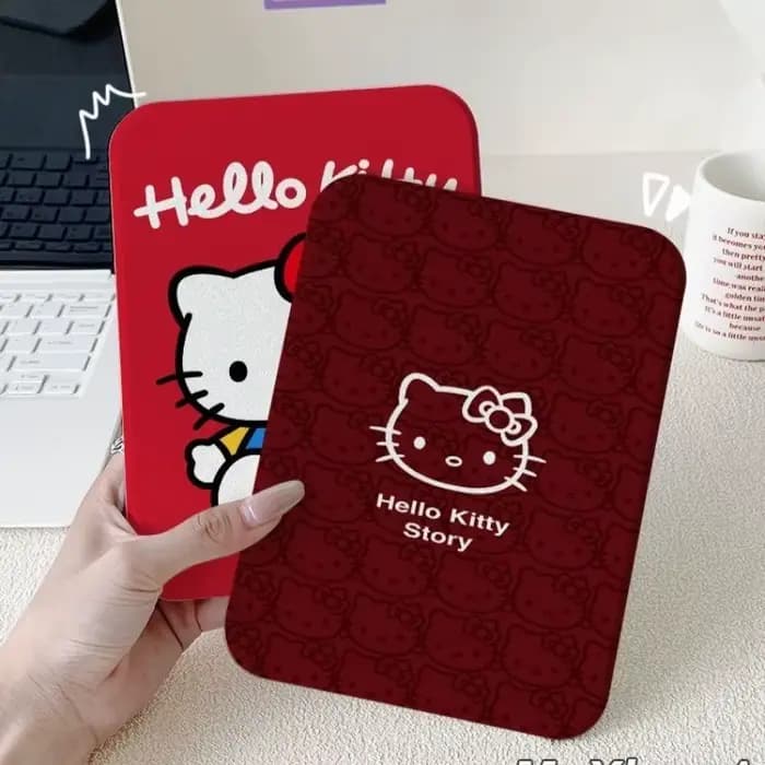 Sanrio Nouveau Miroir Cosmétique Portable en Métal Hello Kitty Kawaii Anime Dessin