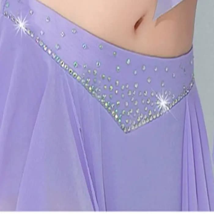 Costumes pour femmes adultes, robe de danse orientale en corne, manches longues, strass scintillants, jupe brillante, Sexy, fente latérale, carnaval fantaisie, nouveau