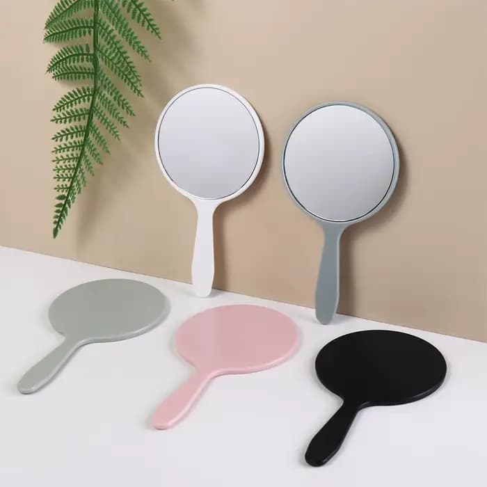 Petit miroir de maquillage portable anti-chute avec poignée