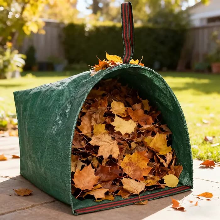 Sac de jardinage pour déchets, grands outils de cueilleur de feuilles, sacs poubelles réutilisables, collecteur de feuilles à feuilles résistantes