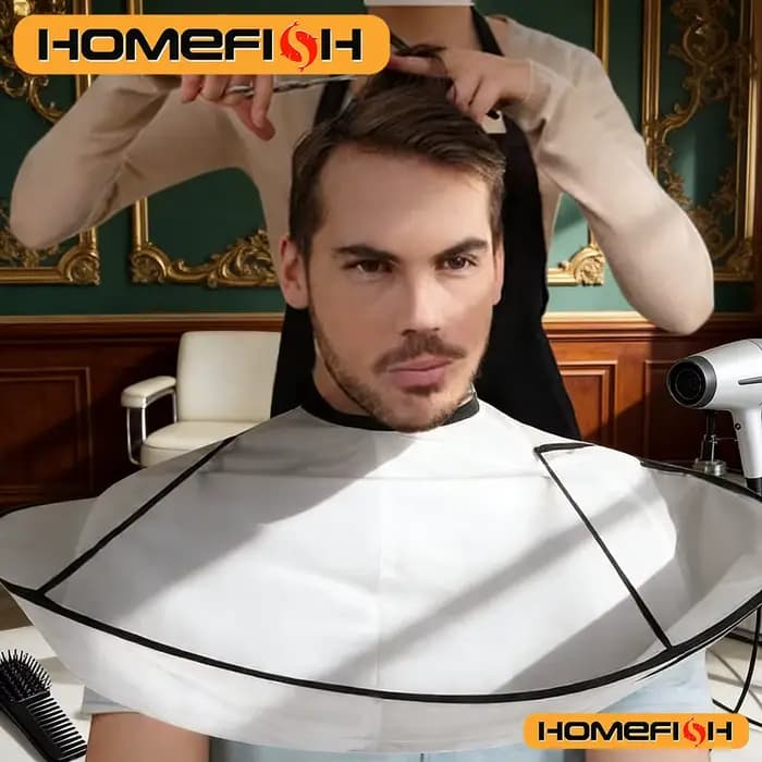 Cape de Coiffure Professionnelle Réglable - Brosse à Cheveux pour Coiffeurs et Barbiers