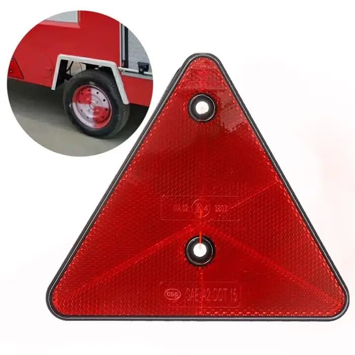 Réflecteurs triangulaires rouges réflecteurs arrière avertissement de sécurité pour remorque vélo moto camion bateau accessoires de voiture 