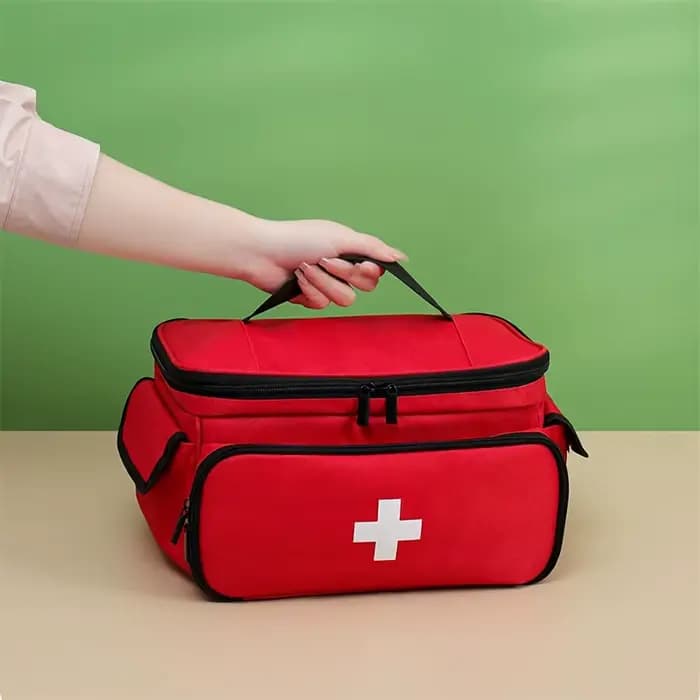 Sac à médicaments de voyage 1 pièce, sac de médicaments familial couramment utilisé, petit sac de rangement de médicaments, boîte de rangement, boîte de rangement d'urgence à domicile