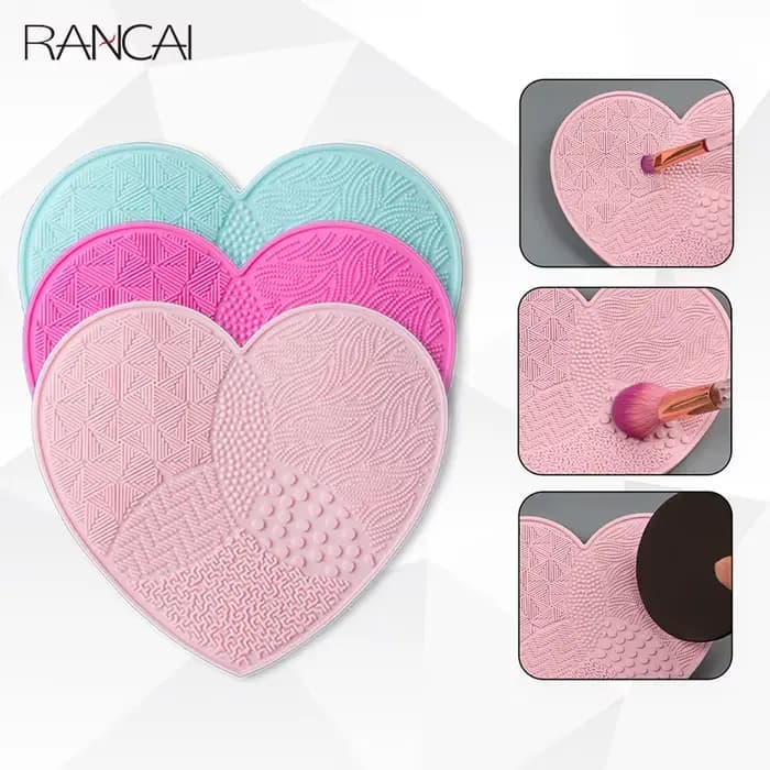 Tampon à récurer pinceaux de maquillage nettoyage Silicone avec ventouse amour nettoyant lavage brosse cosmétique fournitures de beauté outil