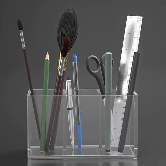Organisateur de pinceaux de maquillage Transparent