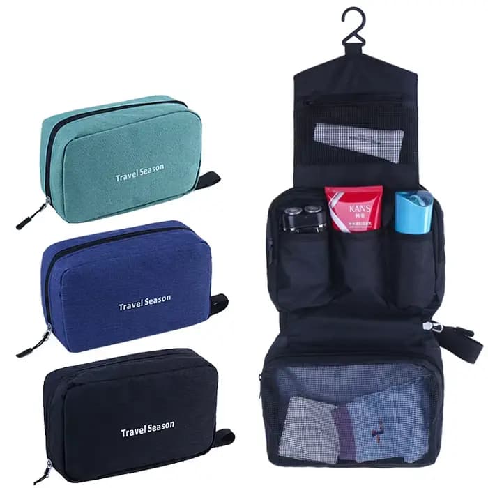 Trousse de toilette de voyage suspendue pour hommes et femmes