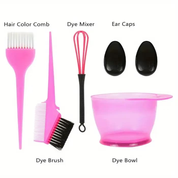 Ensemble de bols de brosse de embaupour cheveux avec bouchons d'oreille