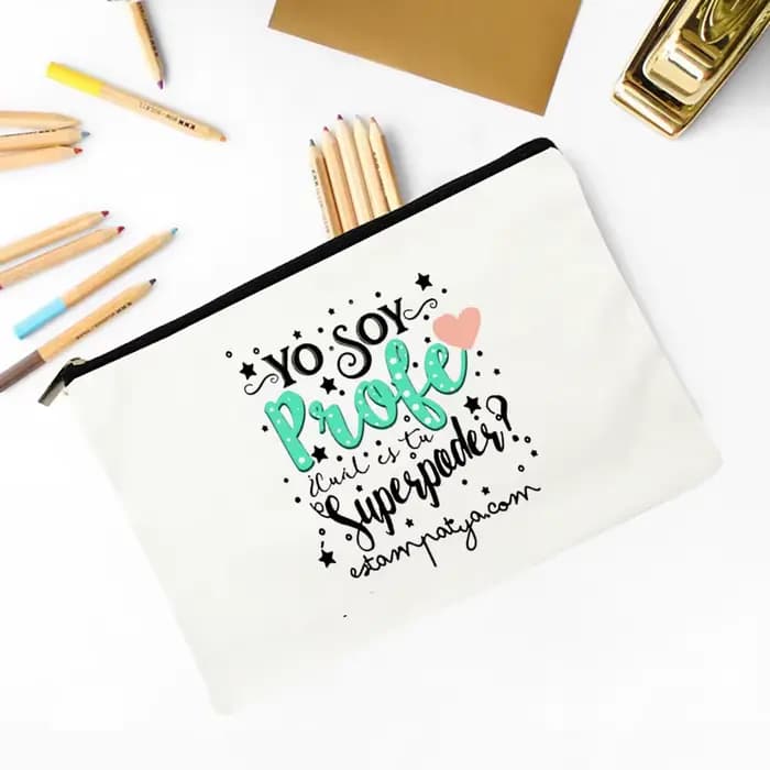 Meilleur professeur du monde espagnol imprimé voyage articles de toilette organisateur enseignant cadeau sacs de
