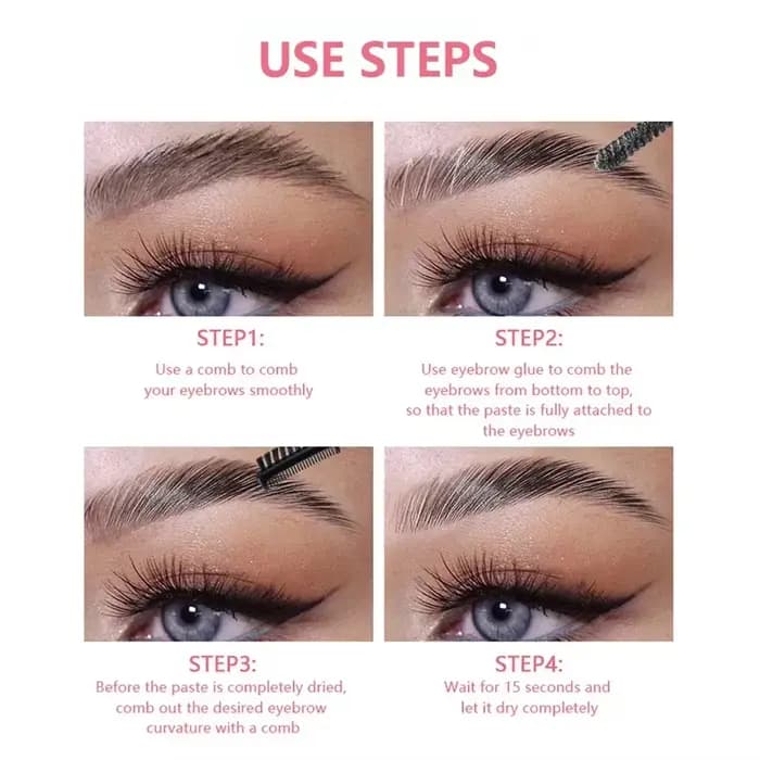 Colle à sourcils 3D Gel imperméable de style de sourcil
