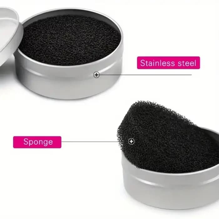 Éponge de nettoyage pour pinceaux de maquillage facile à nettoyer - outil de décoloration rapide