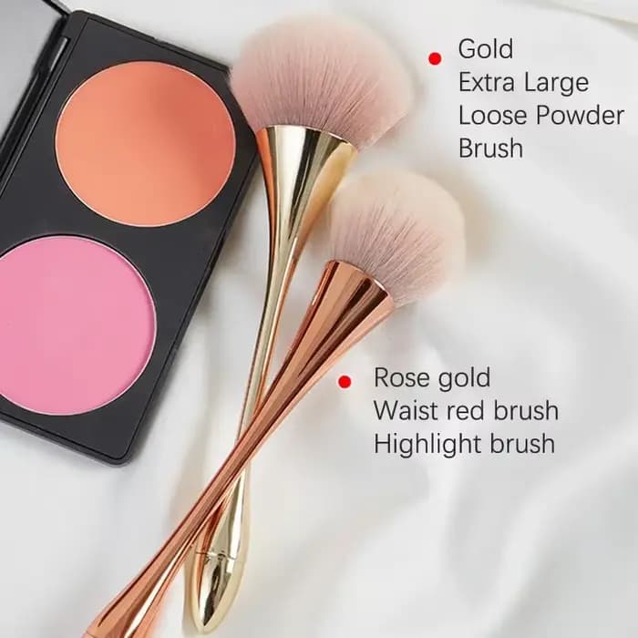 1 pièces pinceau de maquillage en éventail doré Rose