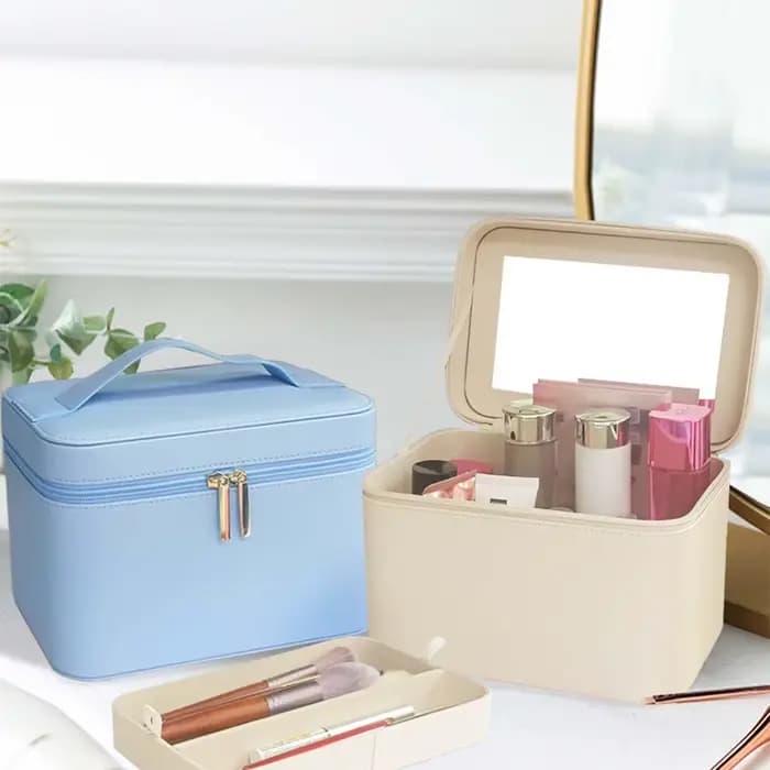 Trousse de maquillage avec grand miroir