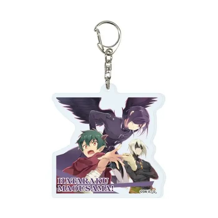 Anime Le Diable est un employé à temps partiel ! Pendentif porte-clés en acrylique pour sac, voiture, téléphone portable – Cadeau idéal pour amis et festivals