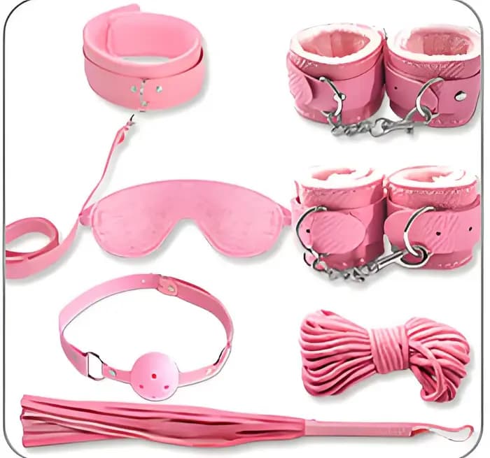 Candiway Pink Series – Outil de bondage BDSM en cuir de qualité supérieure, produits sexuels pour adultes pour la chambre à coucher, pour couple