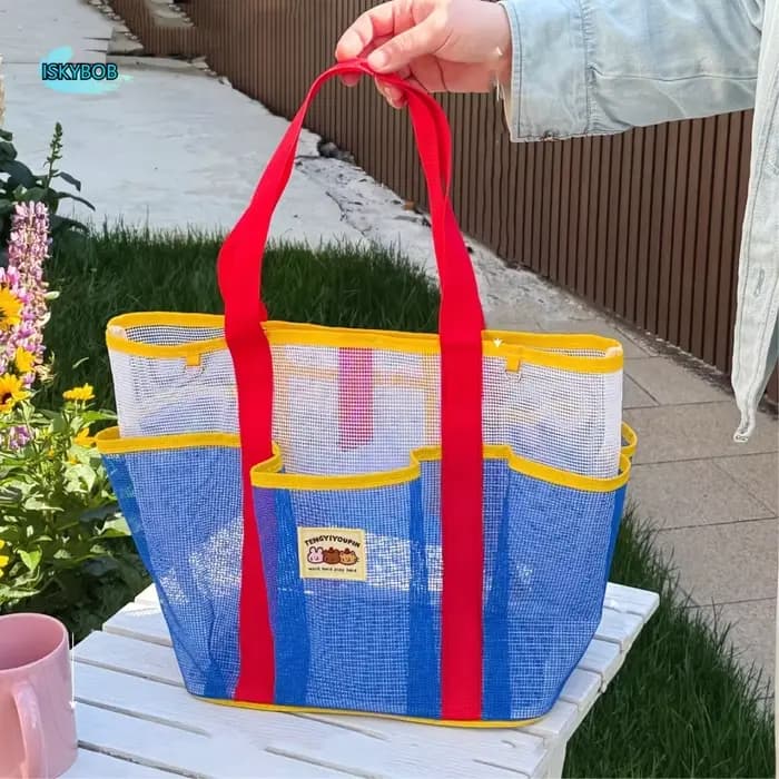 Trousse de toilette en maille de nylon