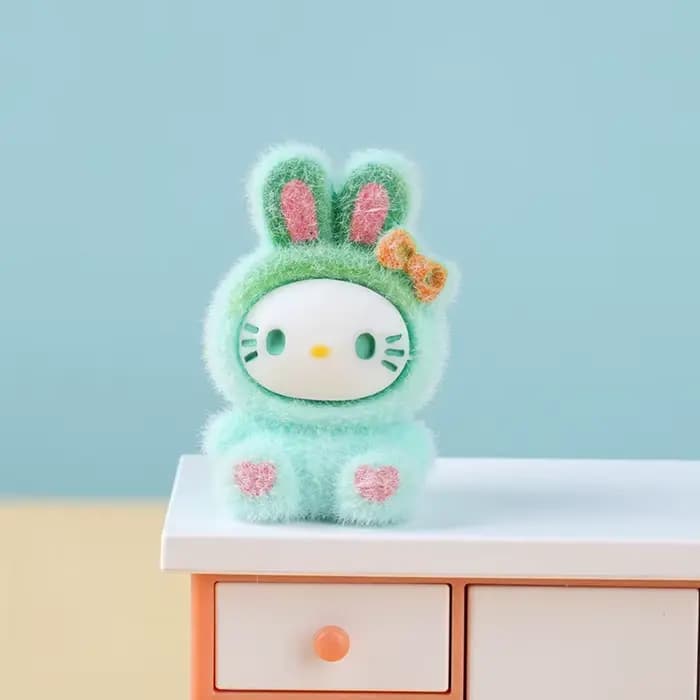 Accessoire mignon en forme de lapin floqué dégradé