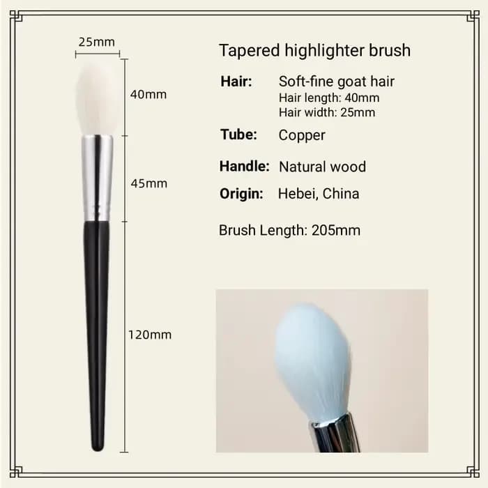 Surligneur brosse maquillage naturel chèvre cheveux mélange fard à joues
