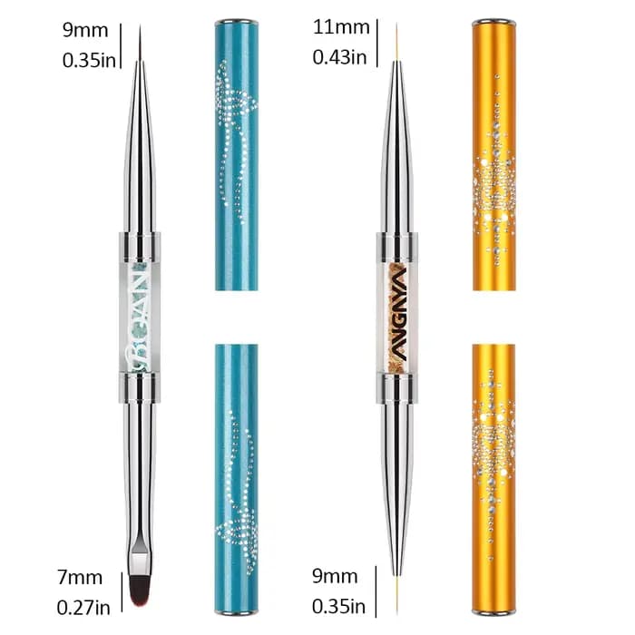 BQAN Double pinceau à ongles pour dessin