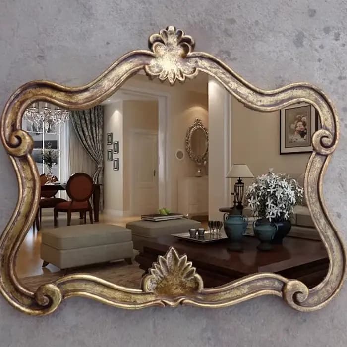 Miroir De maquillage doré pour filles