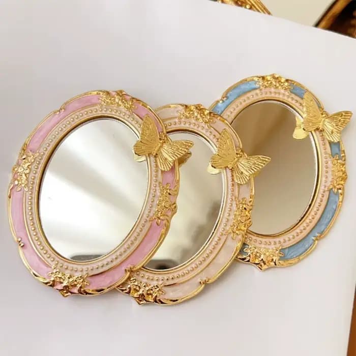 Miroir de maquillage rétro portable