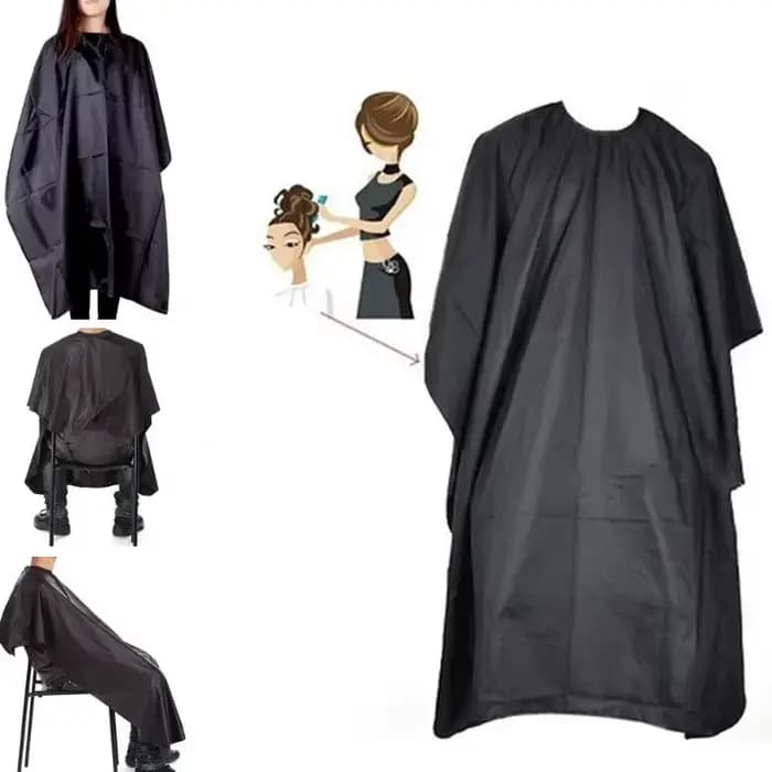 Cape de coiffure noire professionnelle pour Salon de coiffure