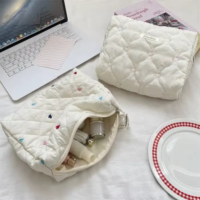 Nouveau motif de fleur femmes trousse de maquillage articles de toilette organisateur de cosmétiques sac à fermeture