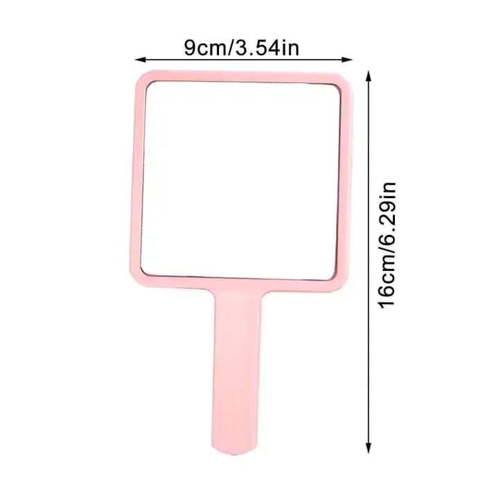 Miroir de maquillage carré compact avec poignée