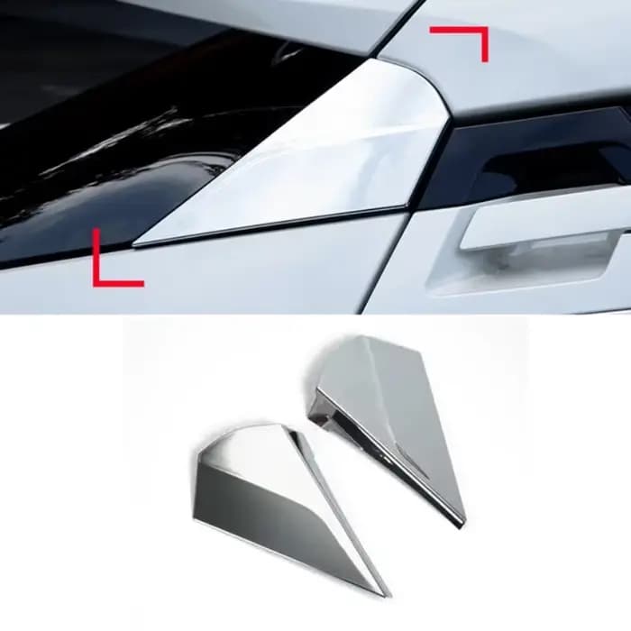 Becquet de fenêtre arrière ABS, couvercle latéral, garniture triangulaire, accessoires de décoration, pour Toyota CHR C-HR 2018 2019 2020 2021 2022 2023