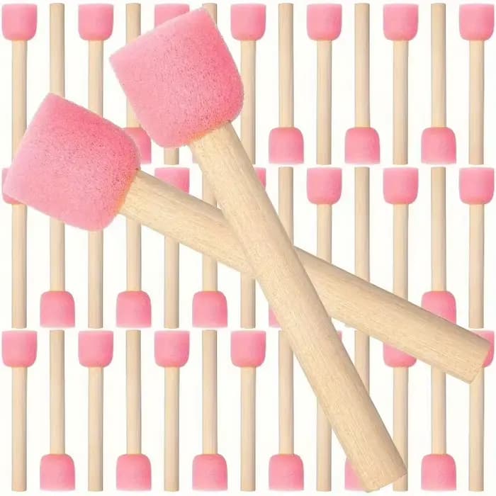 Ensemble de 10 pinceaux en mousse de bois durables