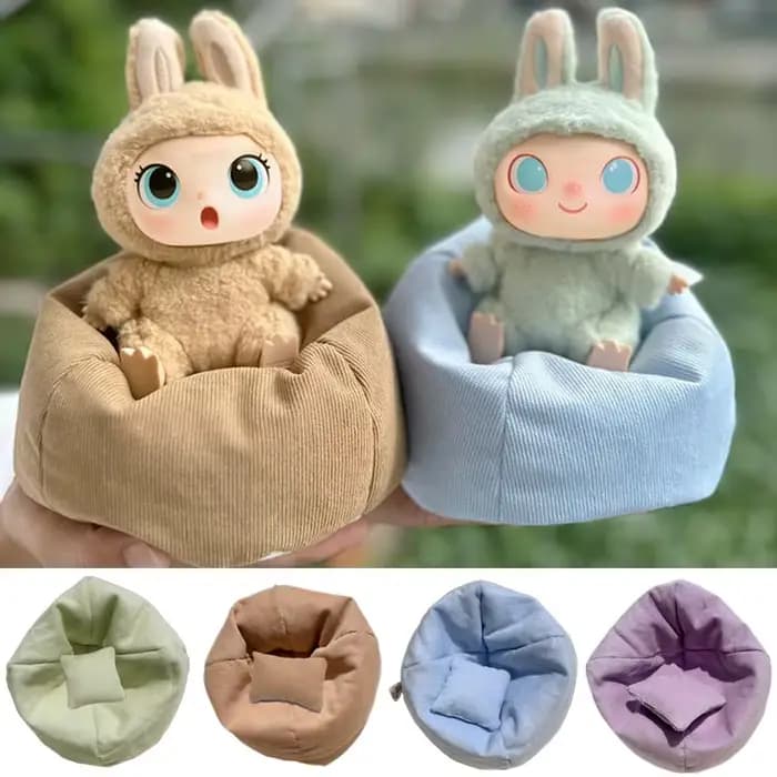 Accessoires de canapé de poupée pour V1/V2 Gen, accessoires de véhicule parfaits pour poupée Labubu de 17cm, jouets pour enfants