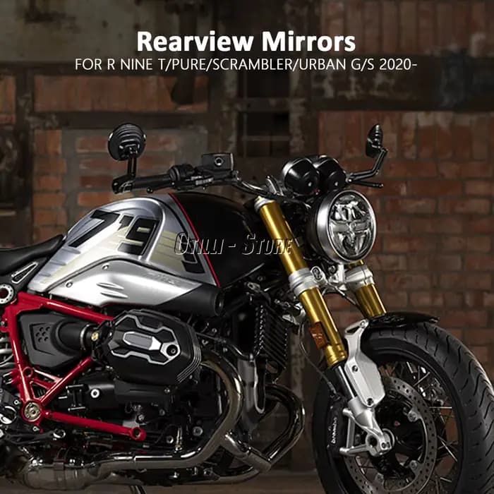 Rétroviseur d'extrémité de guidon de moto, rétroviseurs CNC, BMW R9T R NINET NineT Urban G/S RnineT ScramJeff RNINET Pure 2020-